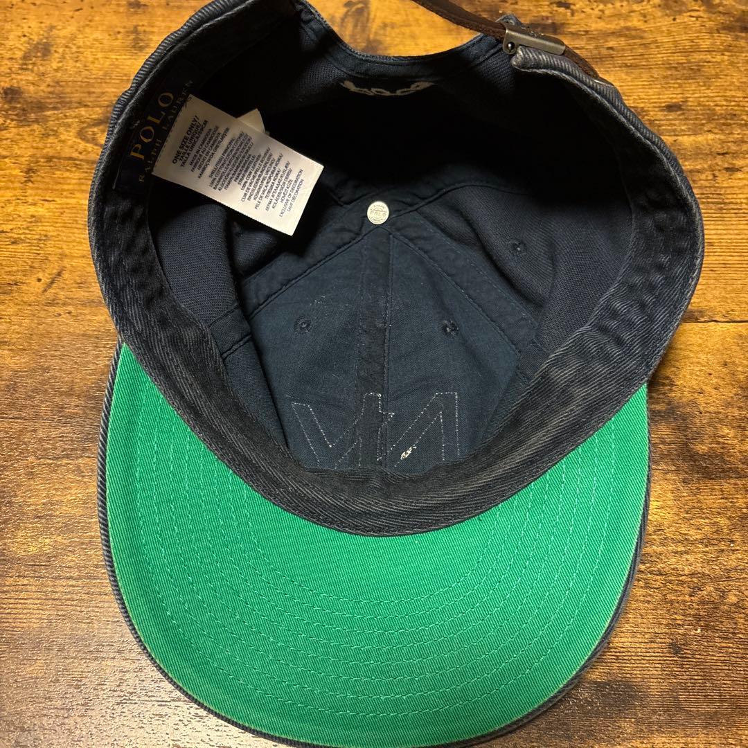 POLO RALPH LAUREN Navy ツインボールキャップ