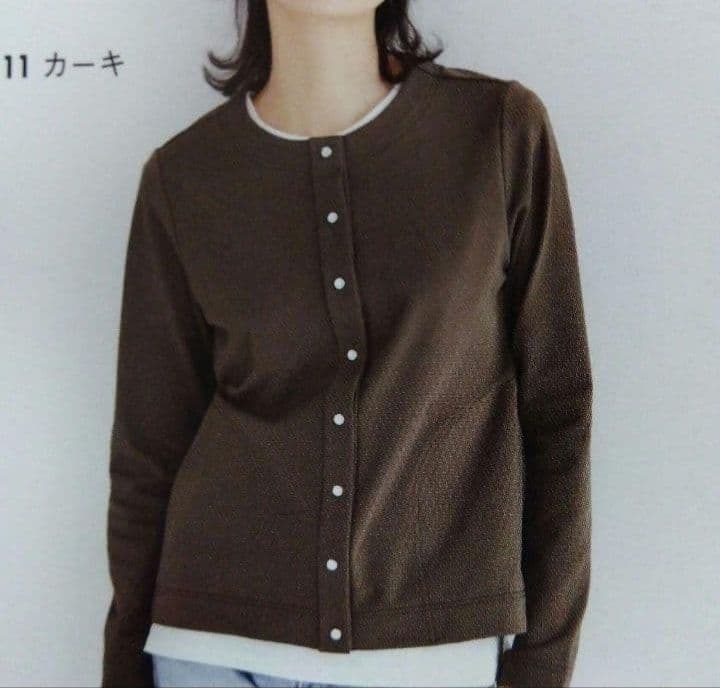 シャルレ　ジャケット風カーディガンLL