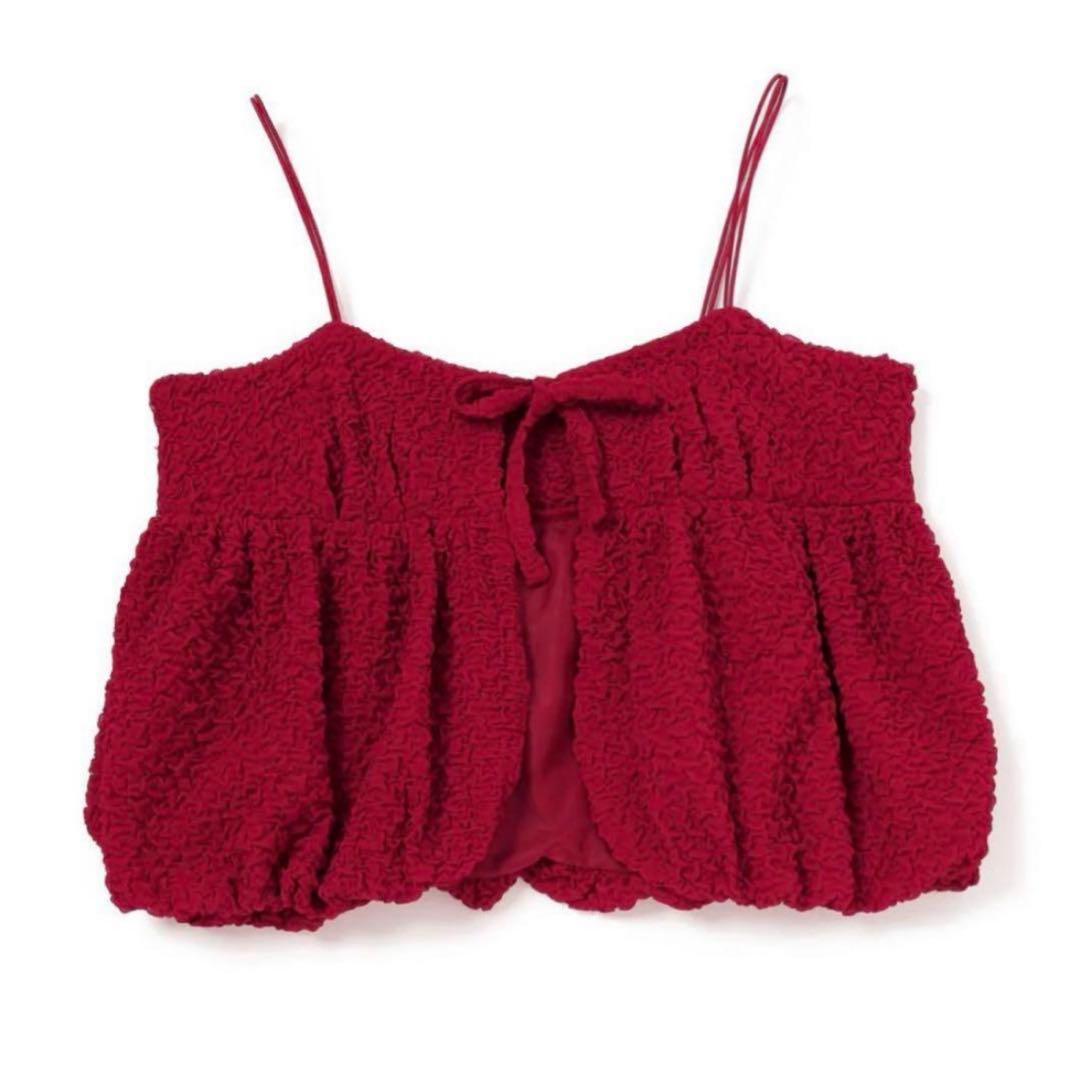 新品◇ POPPY BALLOON RIBBON CAMI (RED)