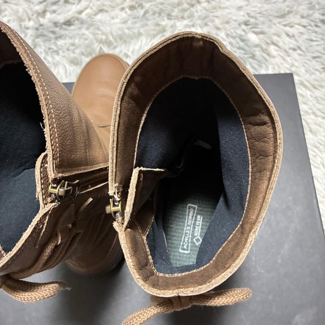 【未使用に近い】アキレスソルボ GORE-TEX 本革 防水 3E 24.0
