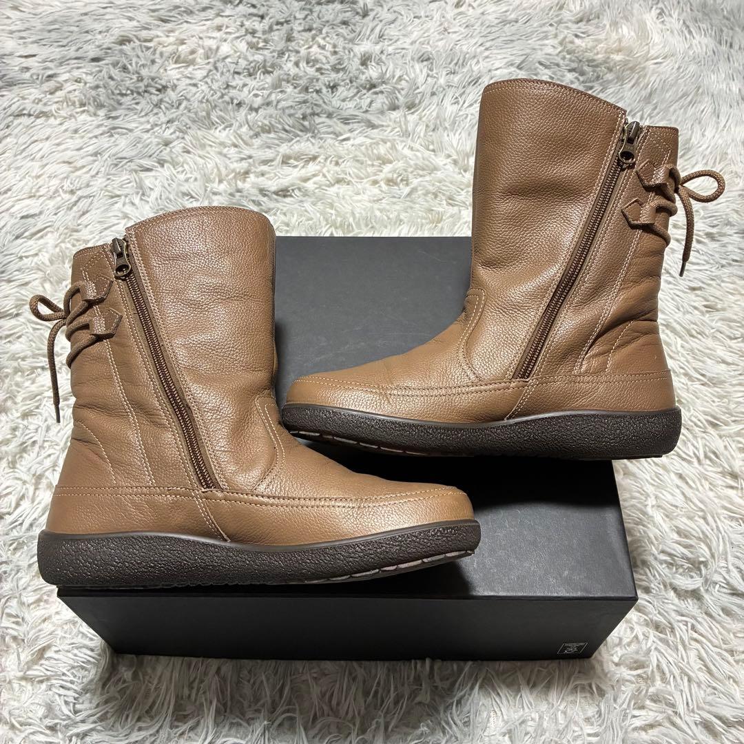 【未使用に近い】アキレスソルボ GORE-TEX 本革 防水 3E 24.0