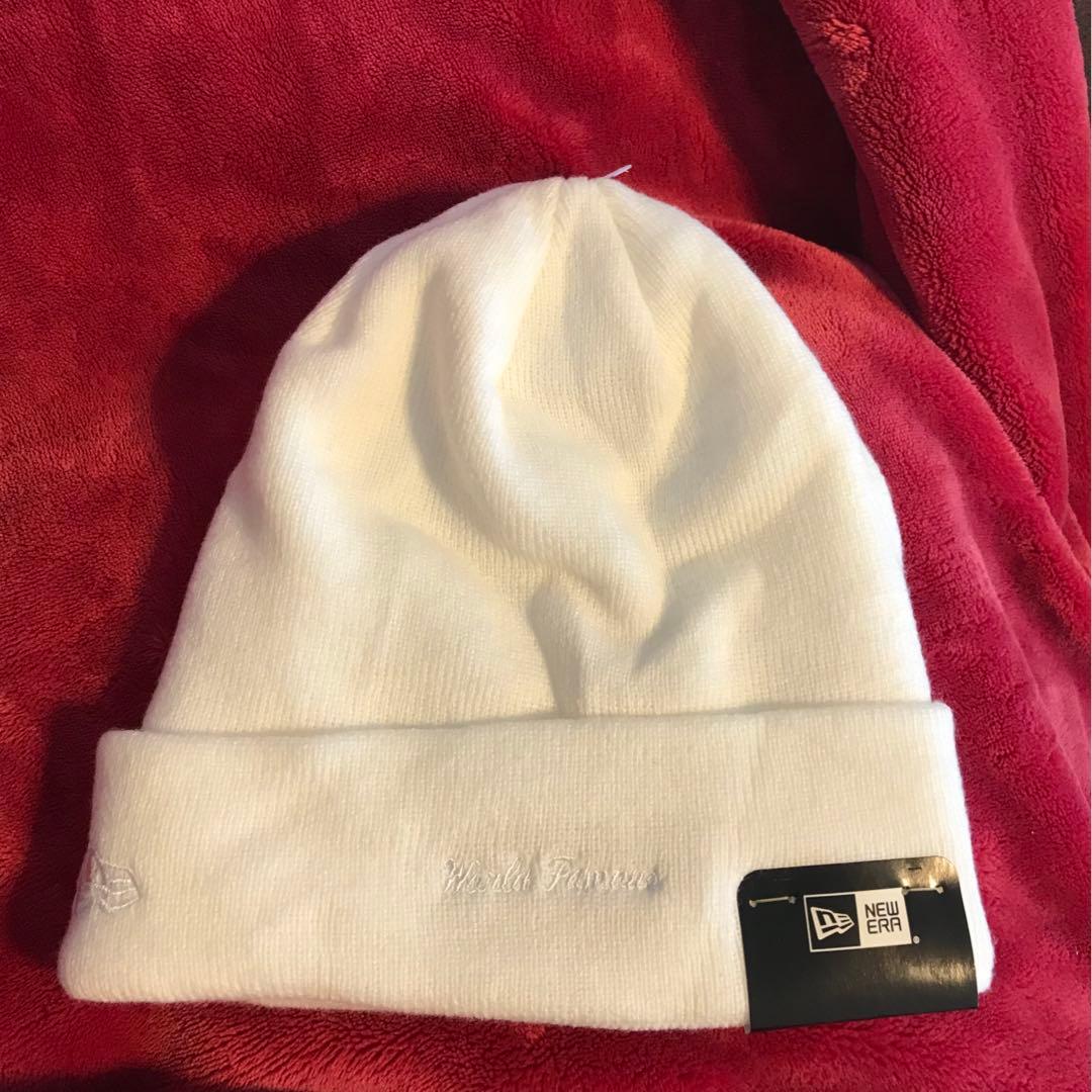 Supreme ニット帽 ホワイト ボックスロゴ　ビーニー　白