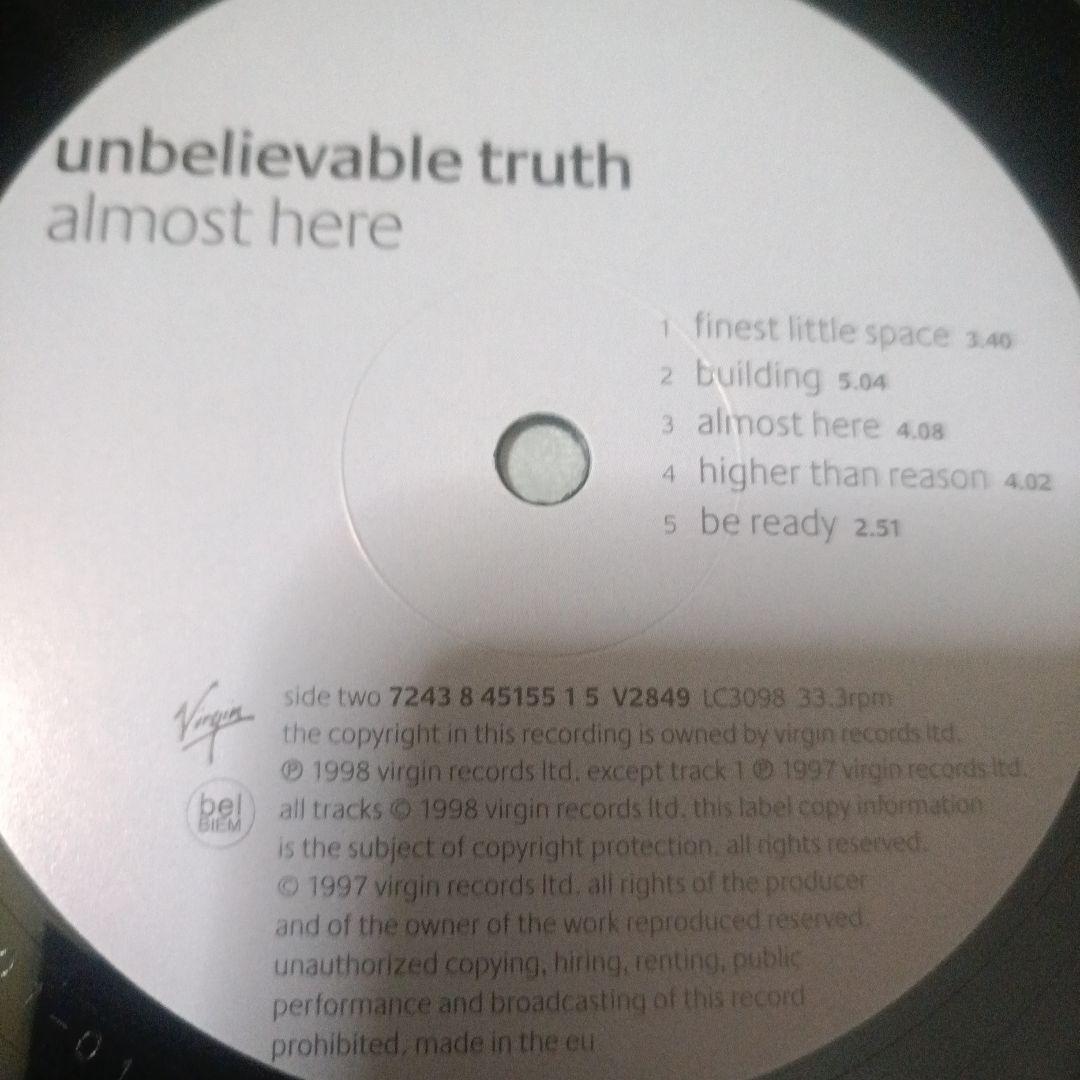 洋楽 unbelievable truth almosthere LP