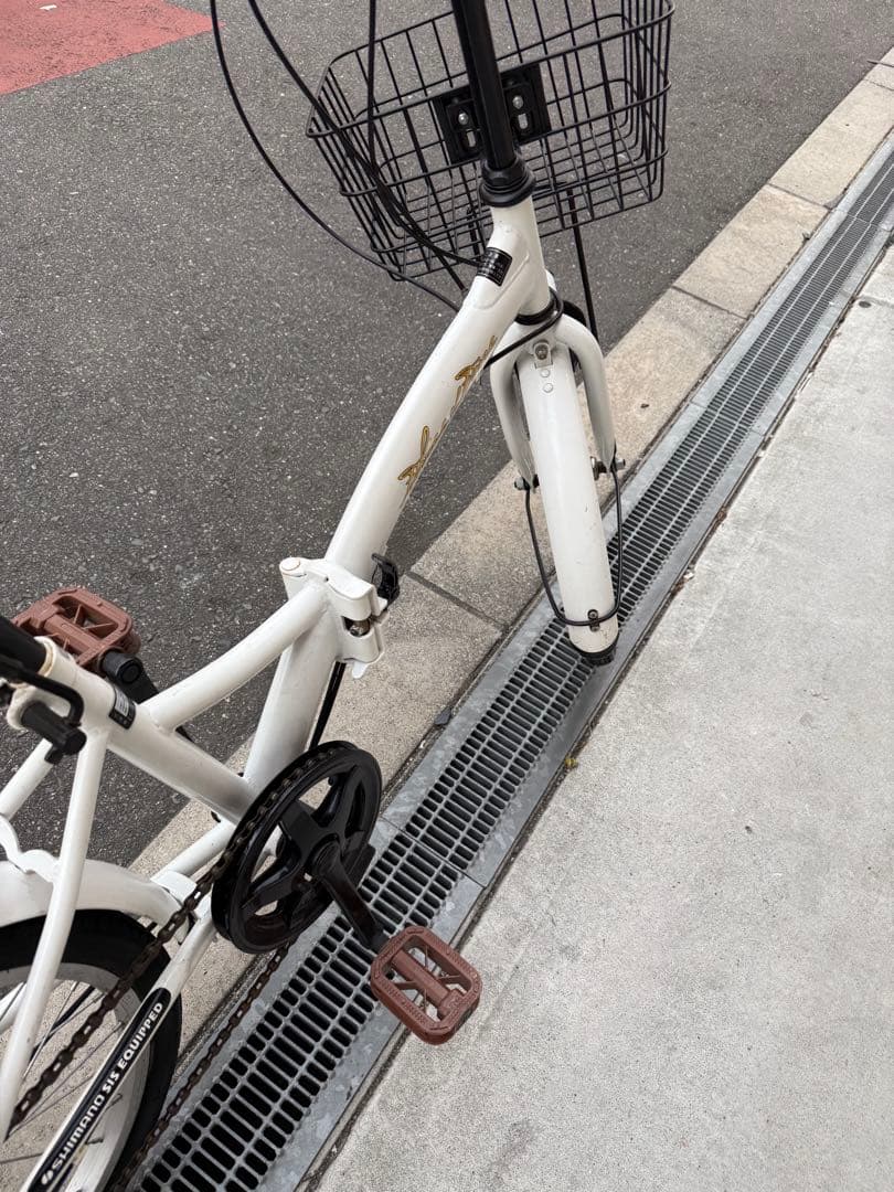 208 自転車 大阪市 【引取り限定】 20インチ 美品 折りたた変速付き