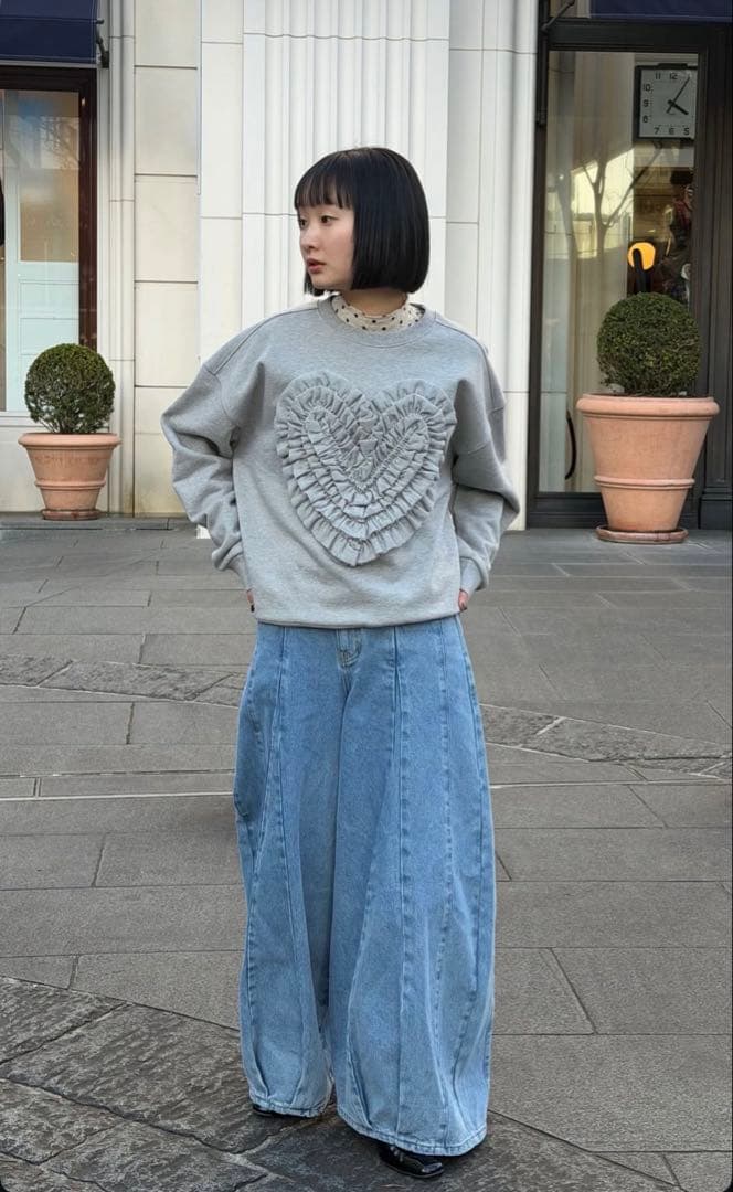 POPPY PLEATED BALLOON DENIM PANTS サイズ0