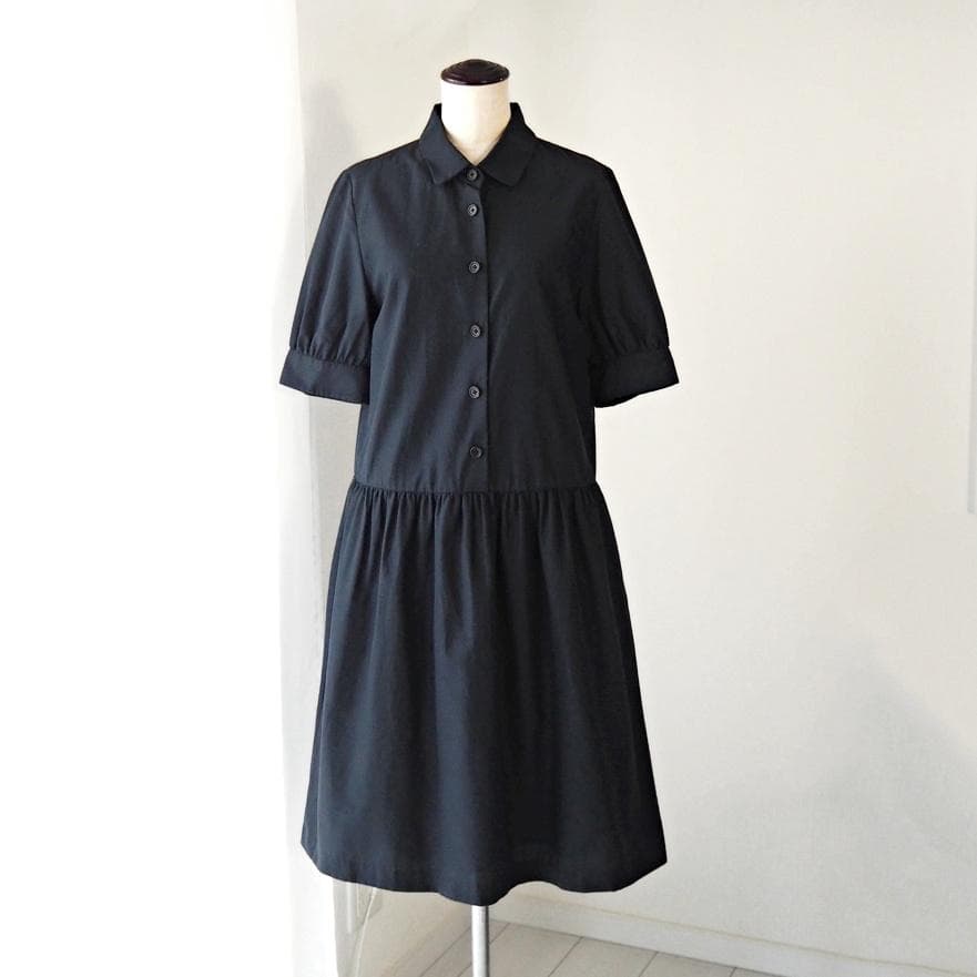 MARGARET HOWELL コットンシルク シャツワンピース 半袖 Ⅰ