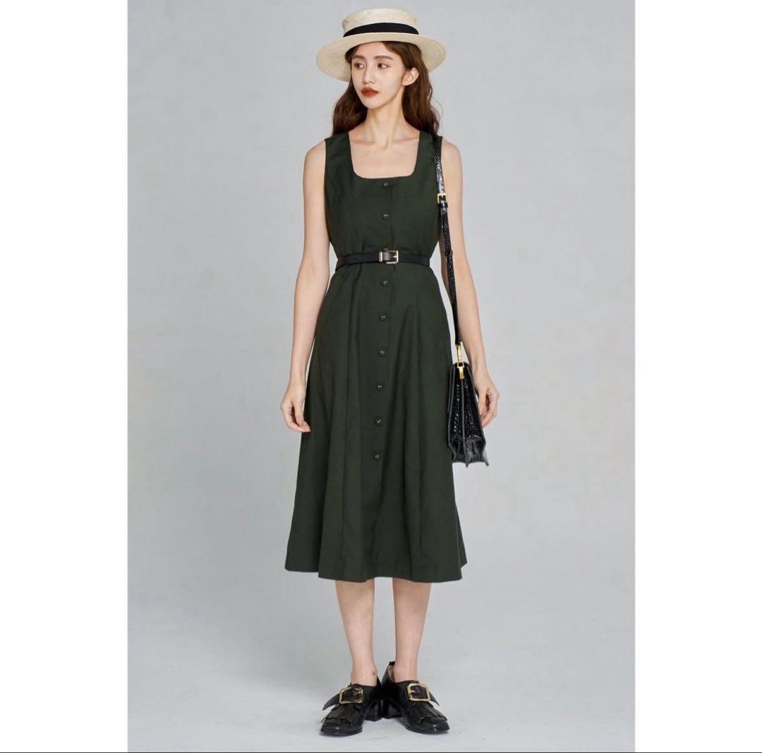 ダークグリーン Tnewties ワンピース　ショートジャケット　セットアップ