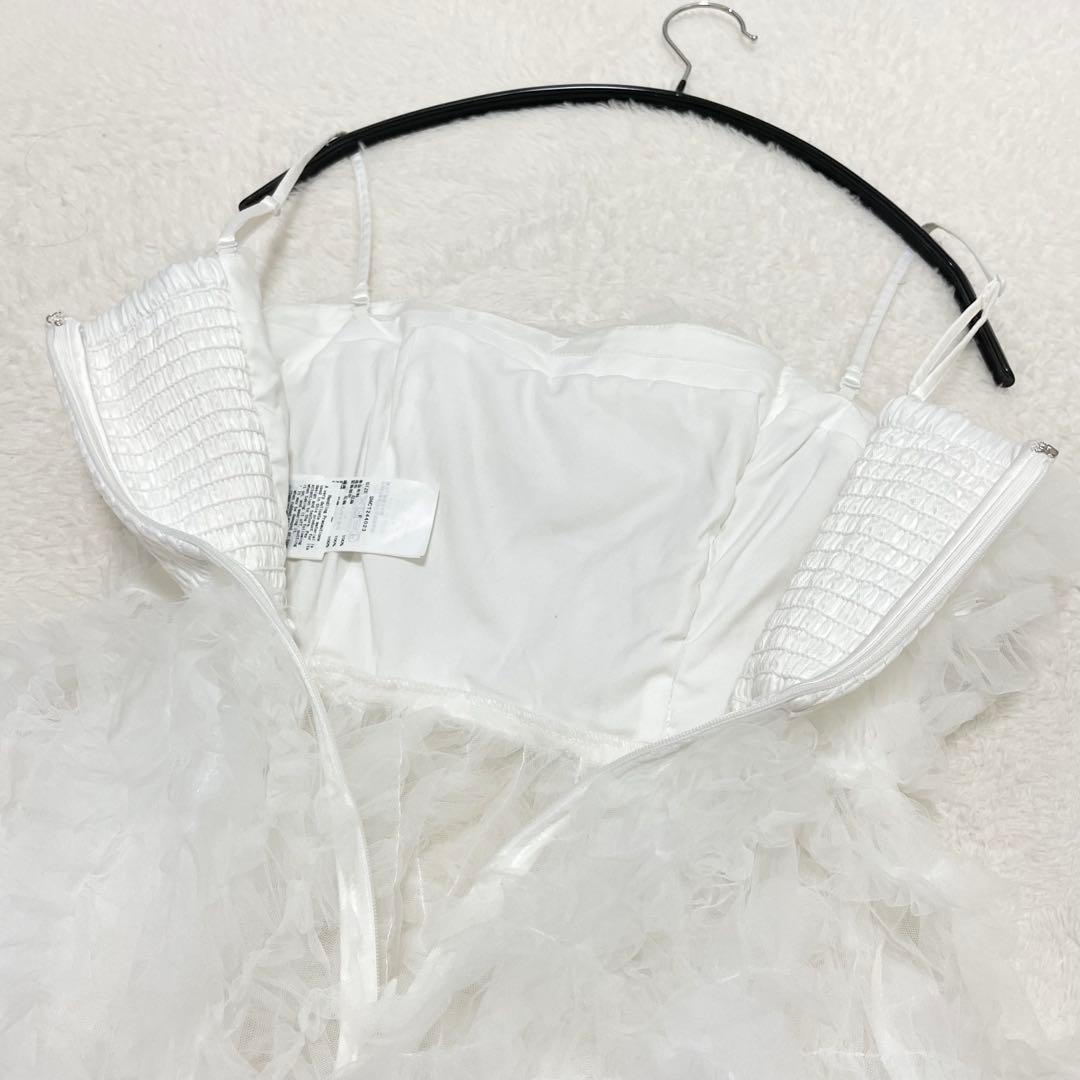 ほぼ未使用★SNIDEL 24SS チュール刺繍ベアペプラムTOPS