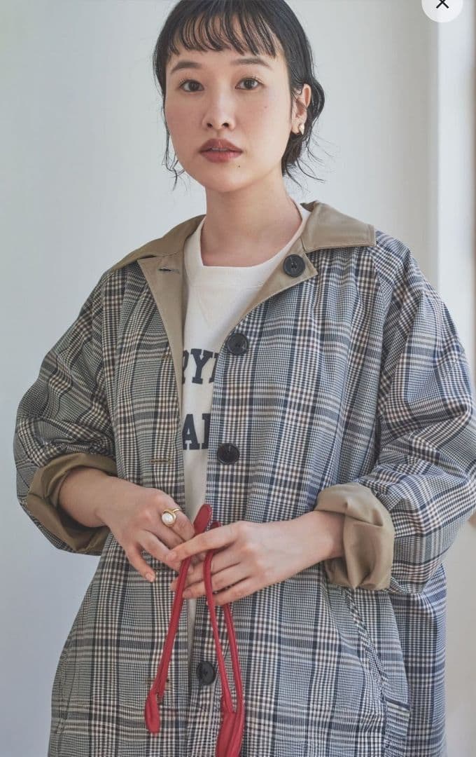URBAN RESEARCH DOORS リバーシブルステンカラーコート