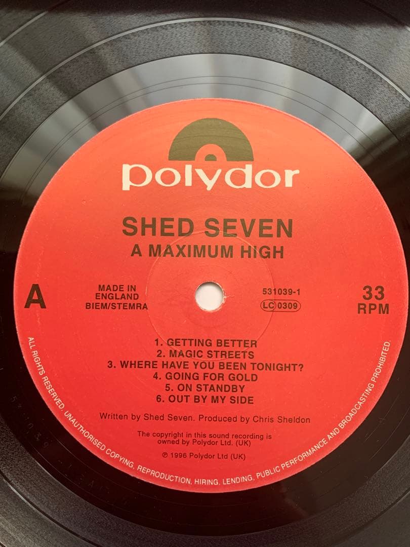 Shed Seven / A Maximum High シェッドセブン　レコード