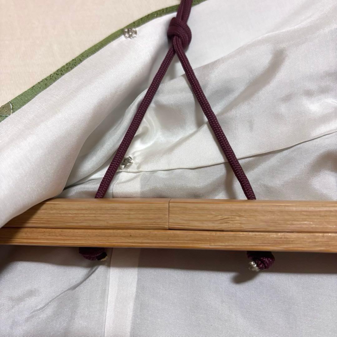 【汕頭刺繍】 金通 キラキラ！ 小振袖 花模様 袷 広衿 身丈約163.5cm