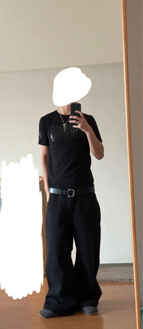 パンツ asapmode Stacked Canvas Wide-Leg Pants L