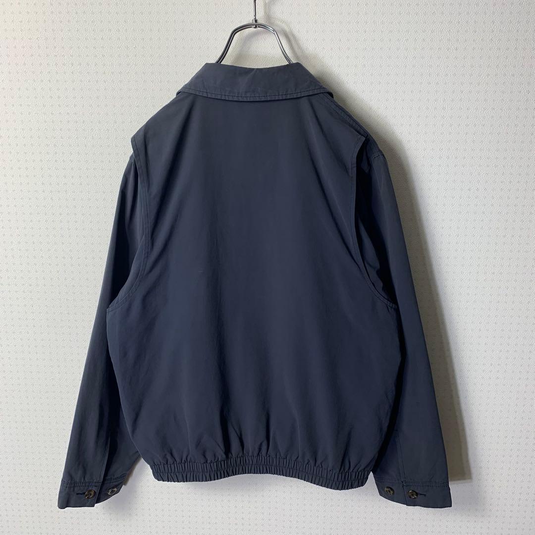 美品 00s エルエルビーン スイングトップ S ハリントン ネイビー チェック