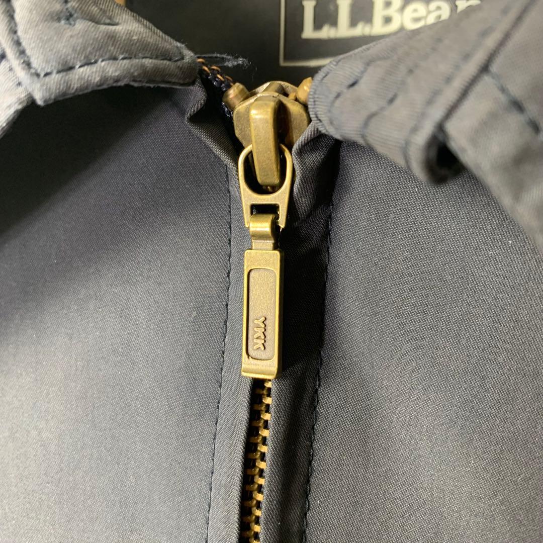 美品 00s エルエルビーン スイングトップ S ハリントン ネイビー チェック