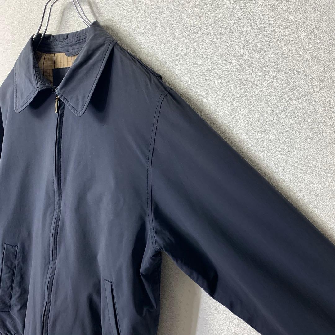 美品 00s エルエルビーン スイングトップ S ハリントン ネイビー チェック