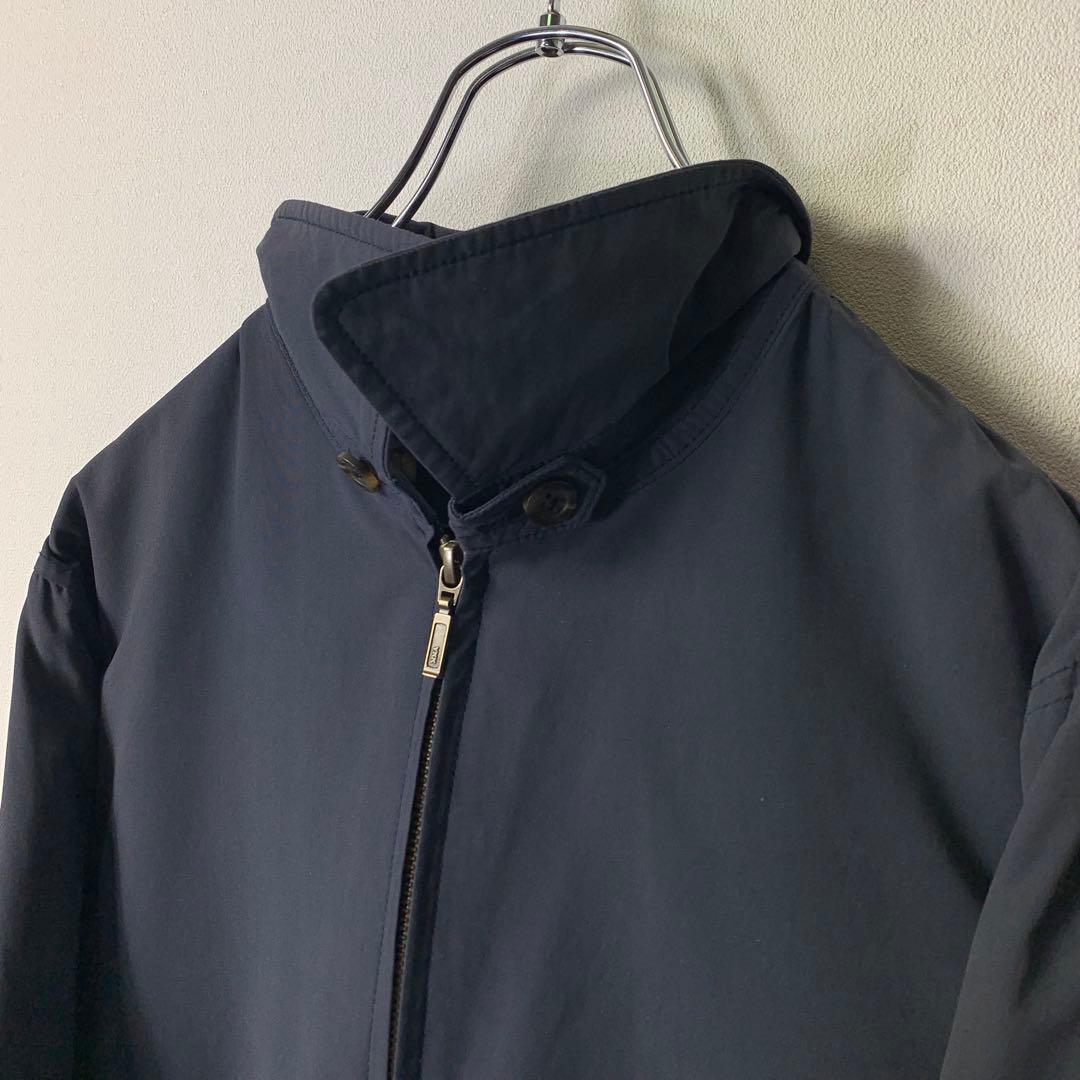 美品 00s エルエルビーン スイングトップ S ハリントン ネイビー チェック