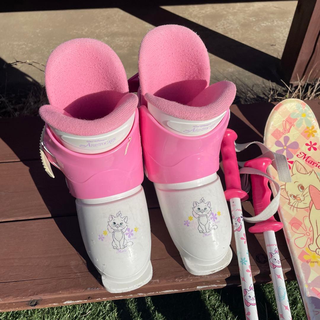 子供用ピンク花柄スキーセット