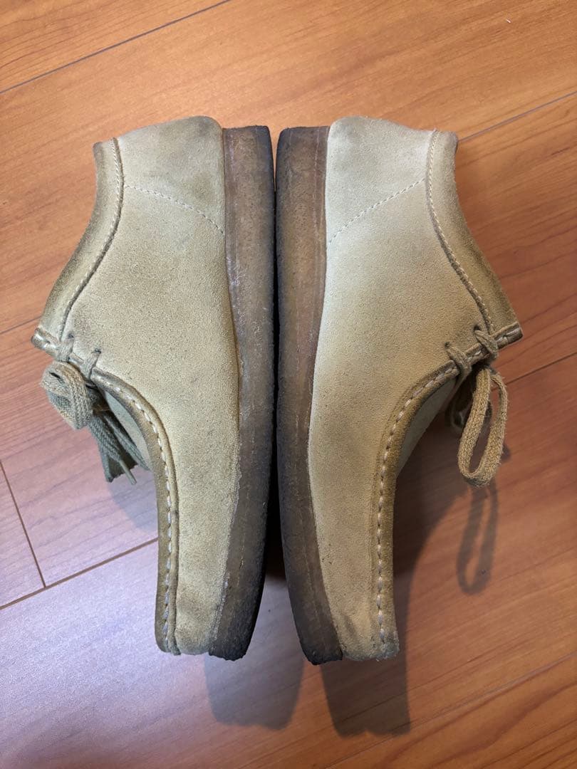 Clarks ワラビー 26cm ベージュ スエード モカシン