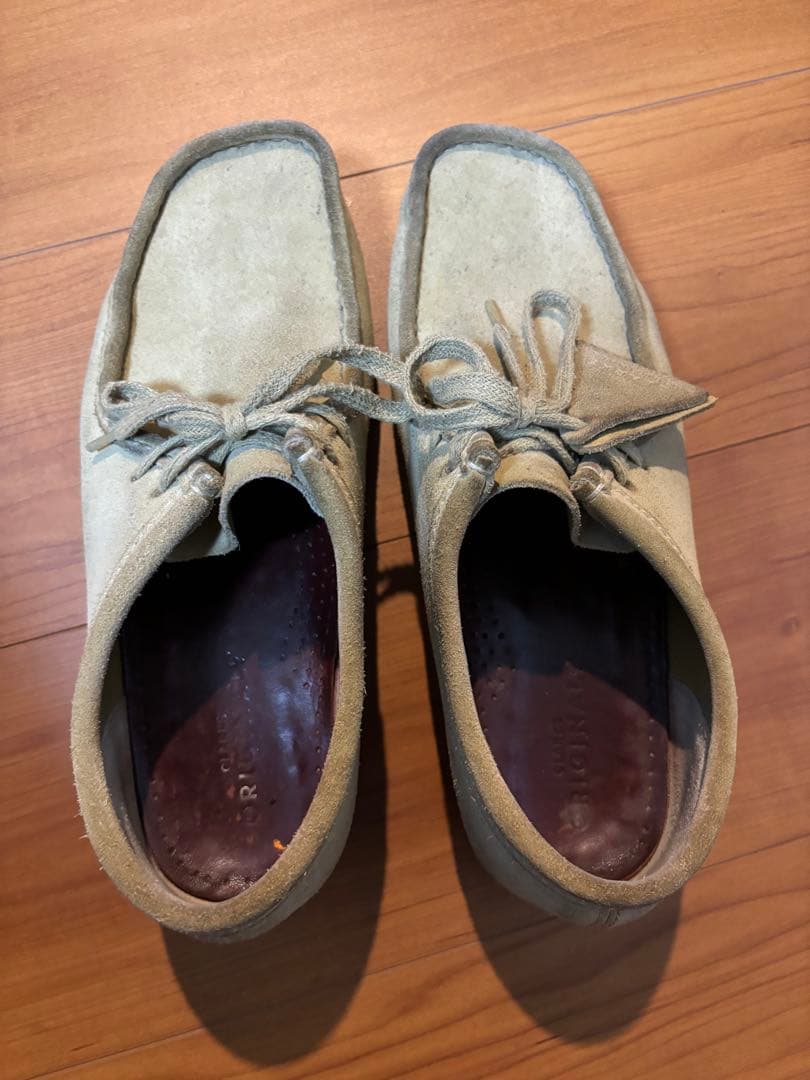 Clarks ワラビー 26cm ベージュ スエード モカシン