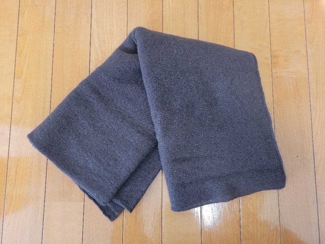 【新品】ヤク100%大判ストール （アンドウールAND WOOL）ダークブラウン