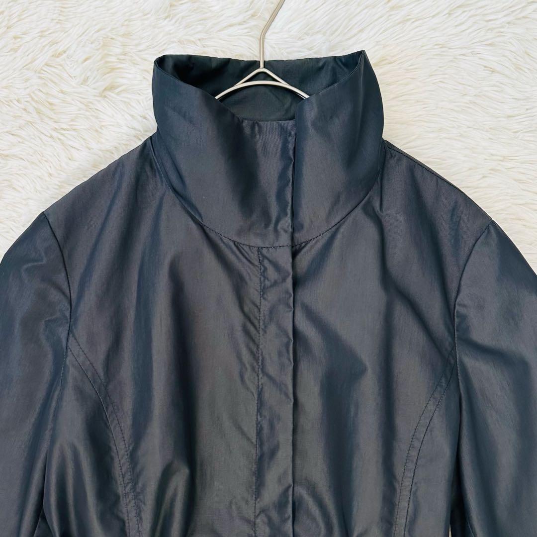 MAXMARA アンドコー スプリングコート ベルト スタンドカラー 光沢 L
