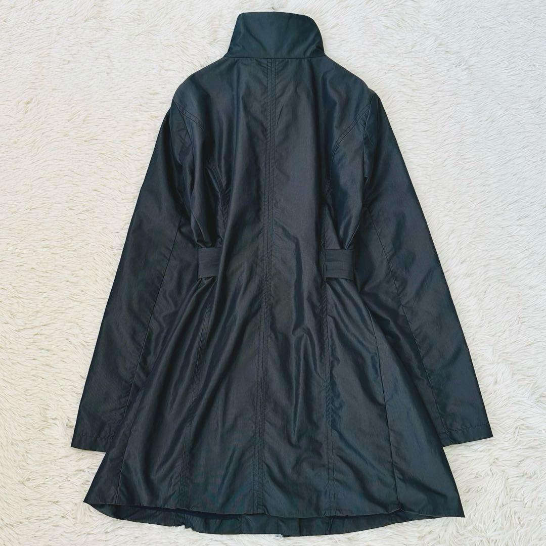 MAXMARA アンドコー スプリングコート ベルト スタンドカラー 光沢 L