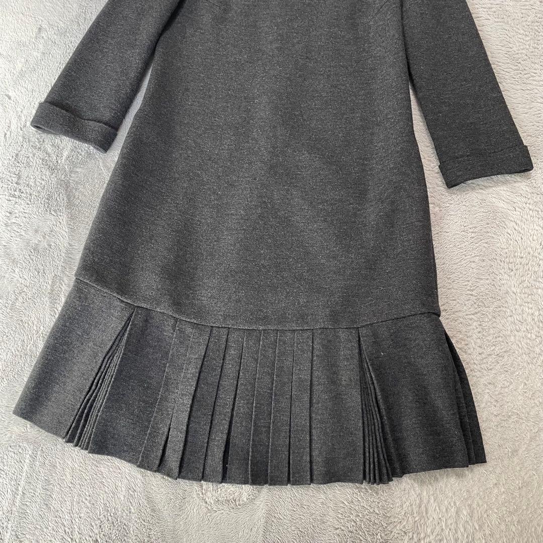 【極美品】FOXEY フォクシー ワンピース　襟付き　グレー　サイズ38