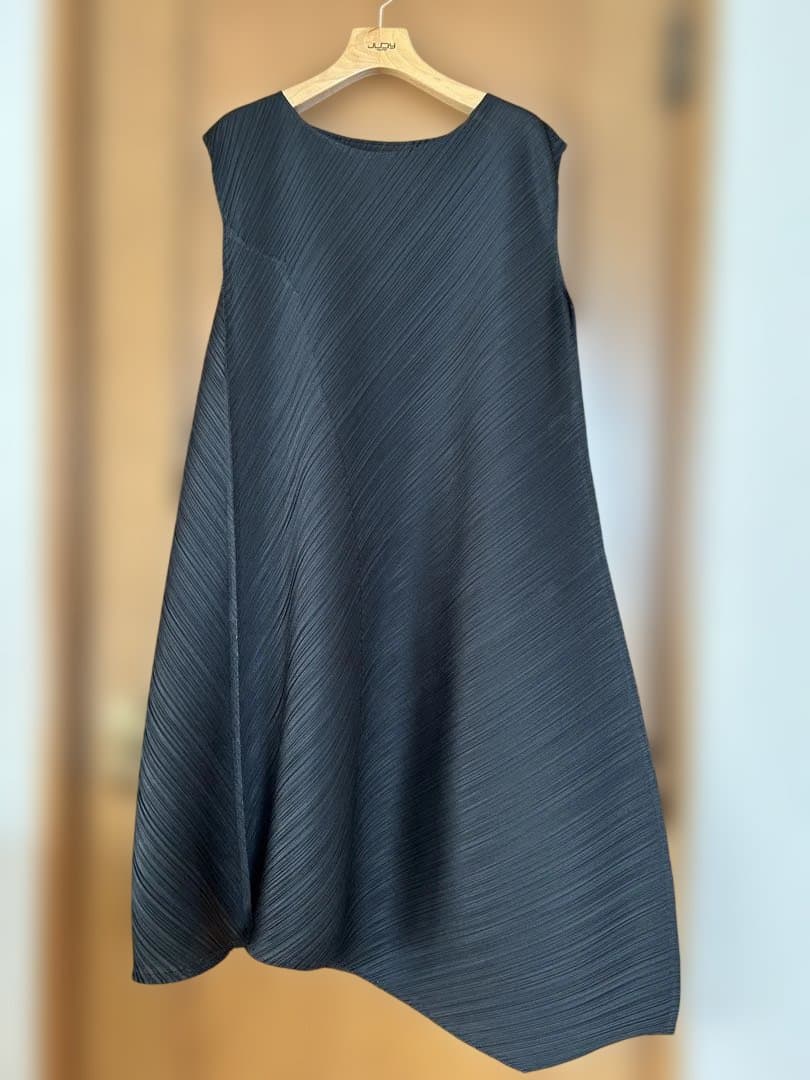 美品✨PLEATS PLEASE プリーツプリーズワンピース アシンメトリー １