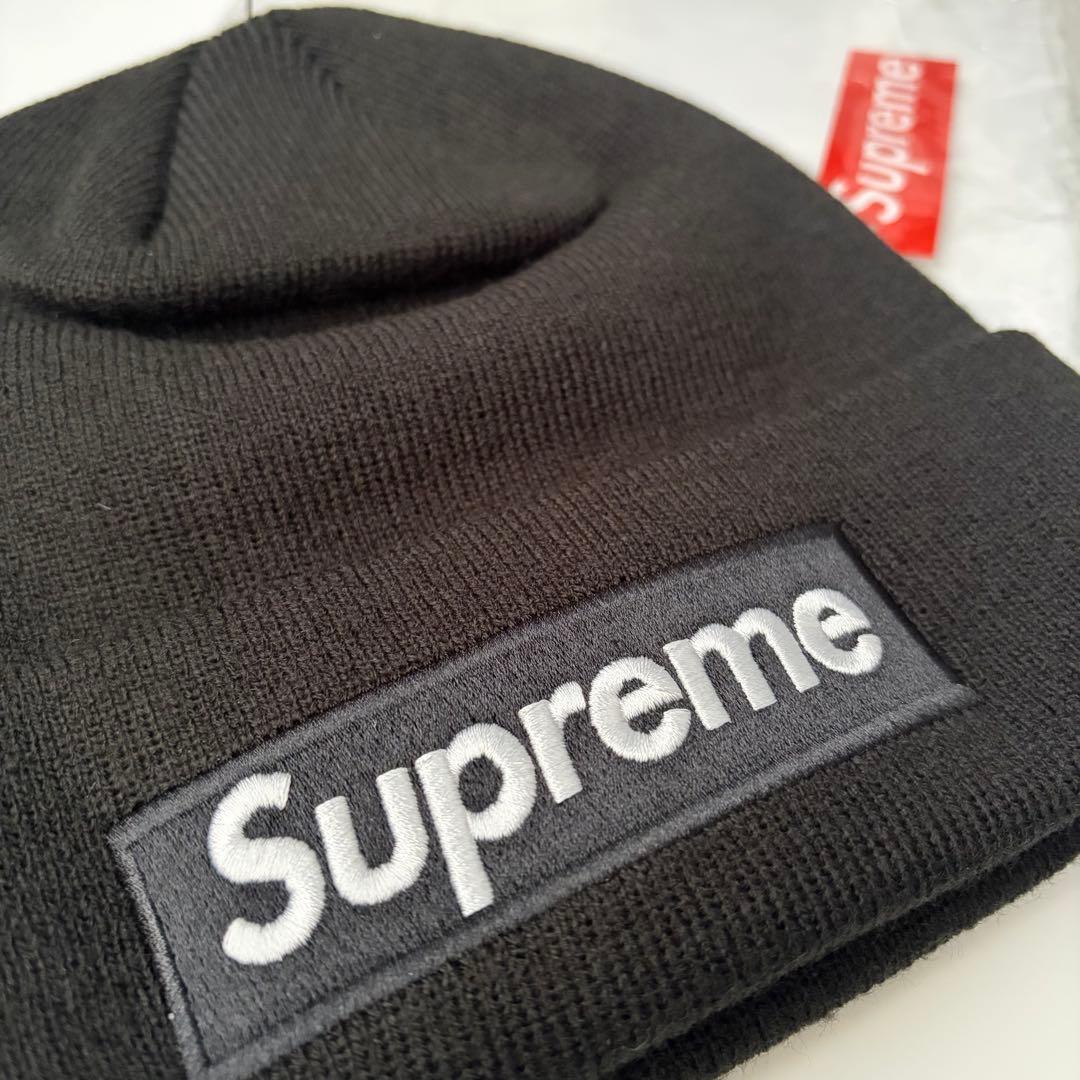 【新品未使用】Supreme Box Logo Beanie BLACKブラック