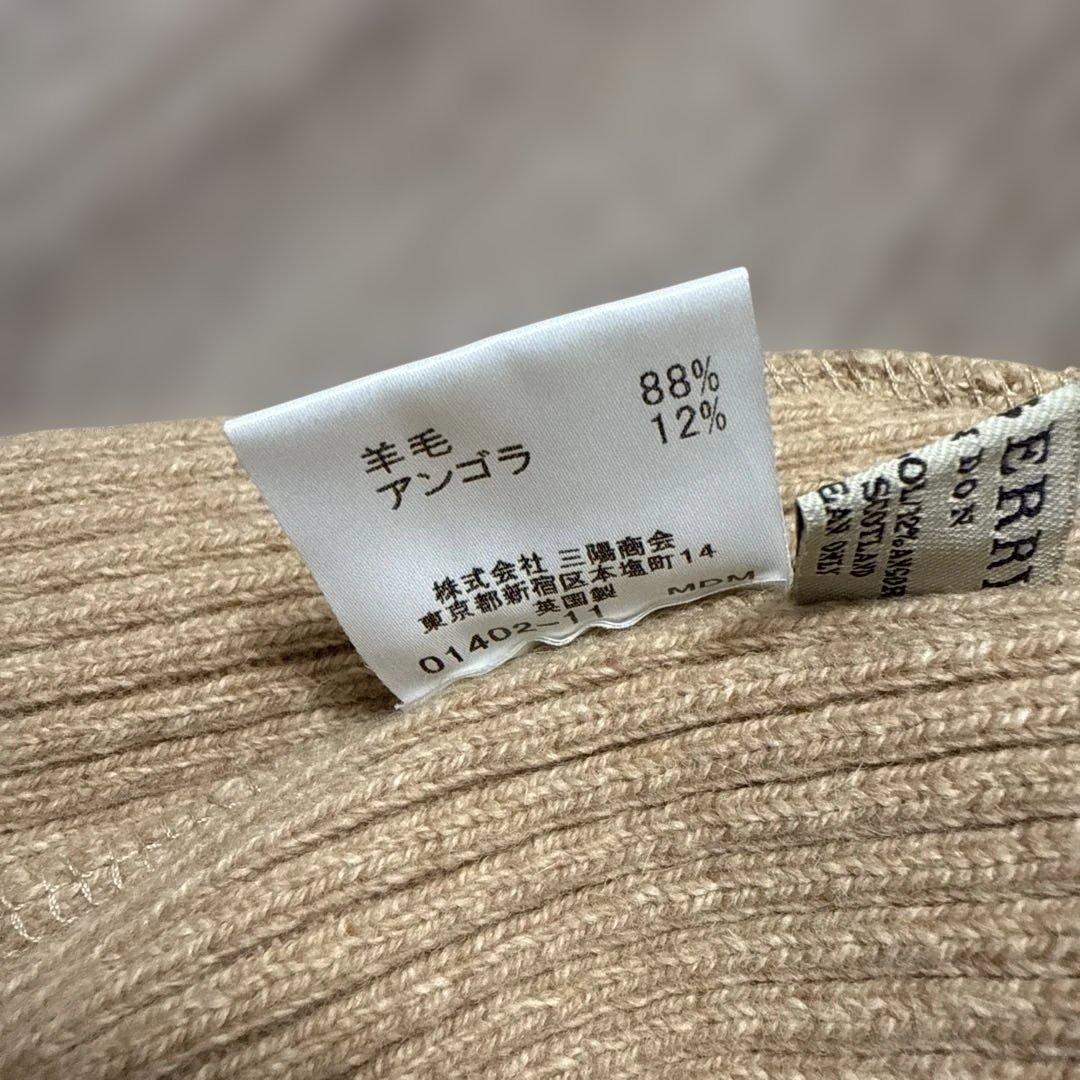 BURBERRY LONDON バーバリー ビーニー ニット帽 ベージュ 美品