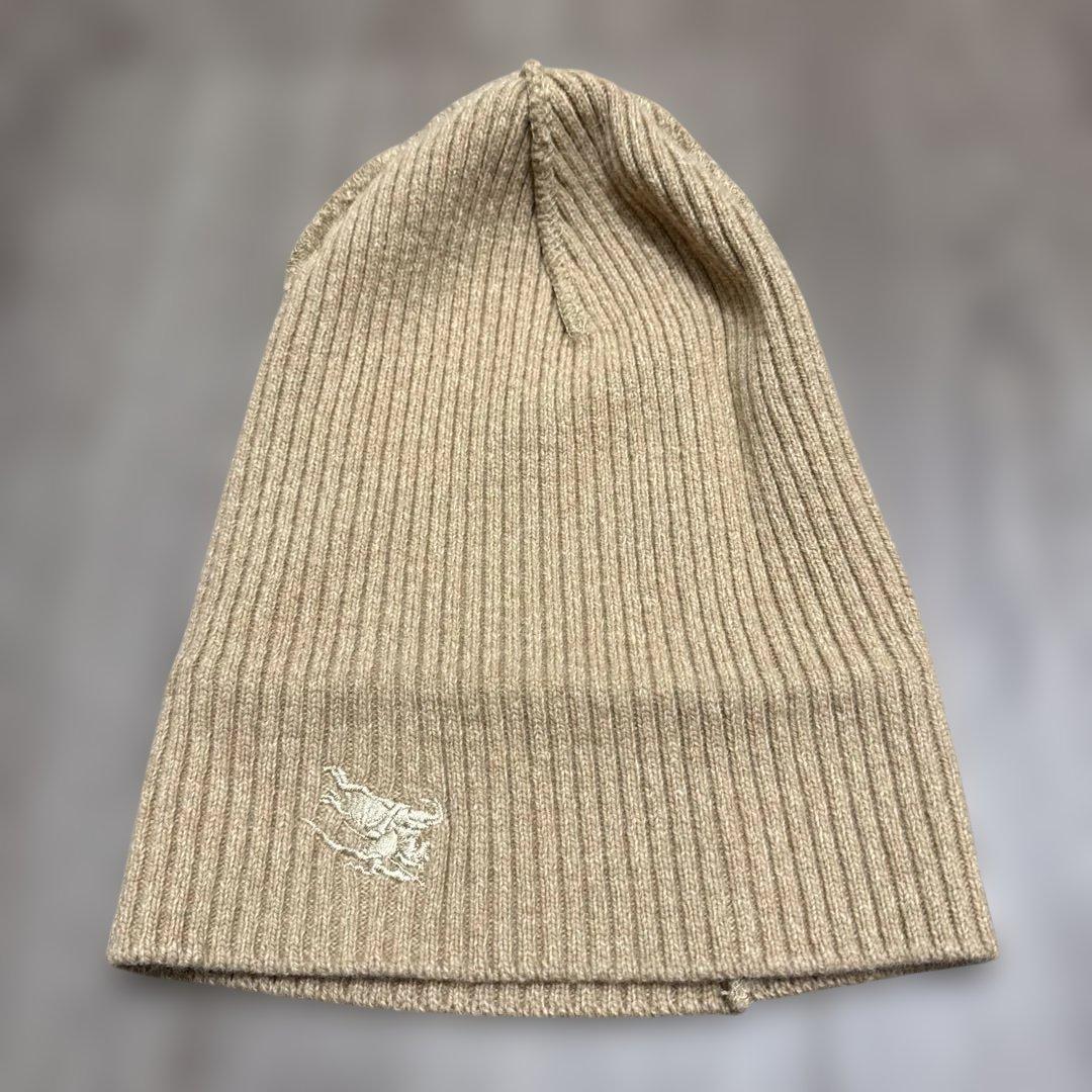 BURBERRY LONDON バーバリー ビーニー ニット帽 ベージュ 美品