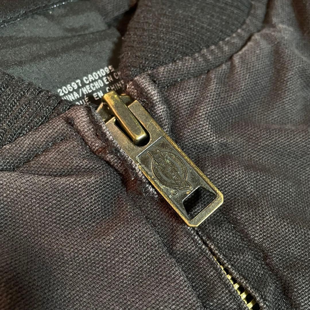 Dickies ディッキーズ ブラック 黒 ジップ ダック ベスト ジャケット
