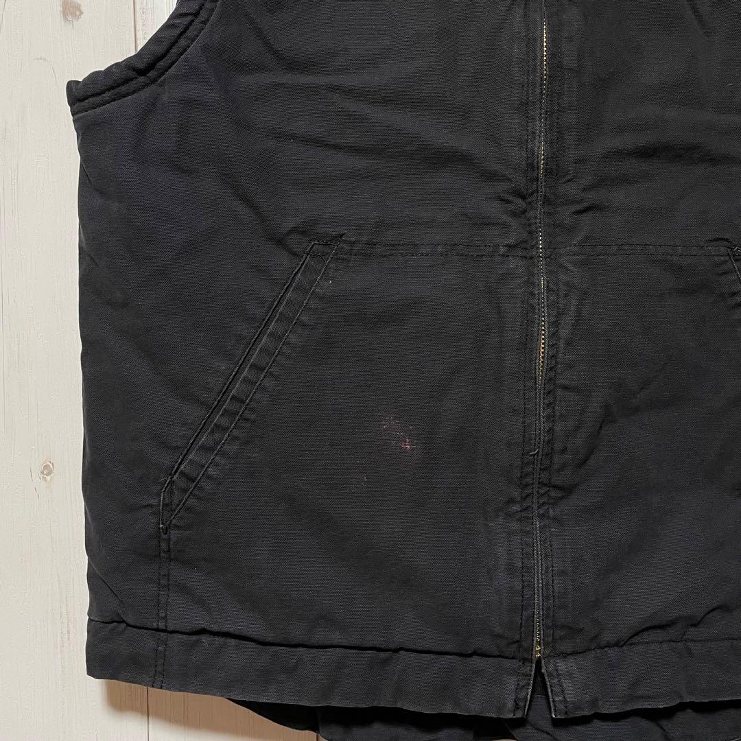Dickies ディッキーズ ブラック 黒 ジップ ダック ベスト ジャケット
