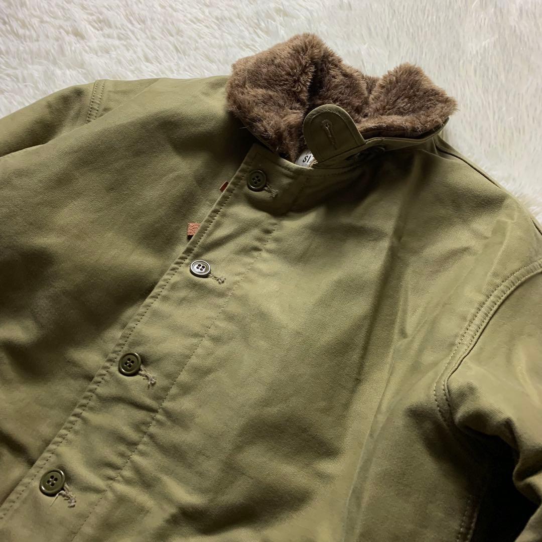 t*a様 美品■ヒューストン デッキジャケット カーキ 40 ミリタリー