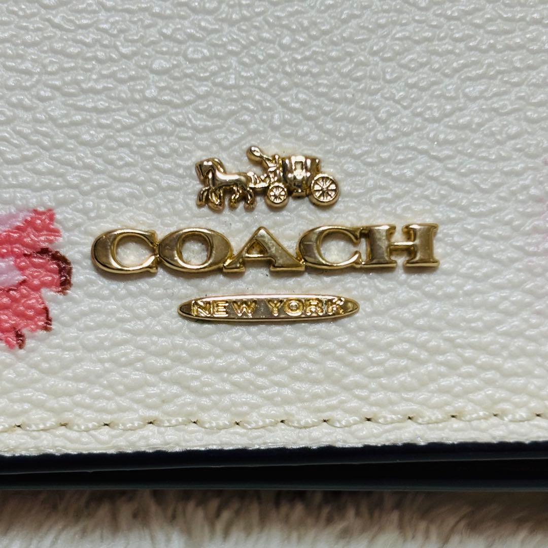 COACH 花柄 名刺入れ チョークマルチ 美品