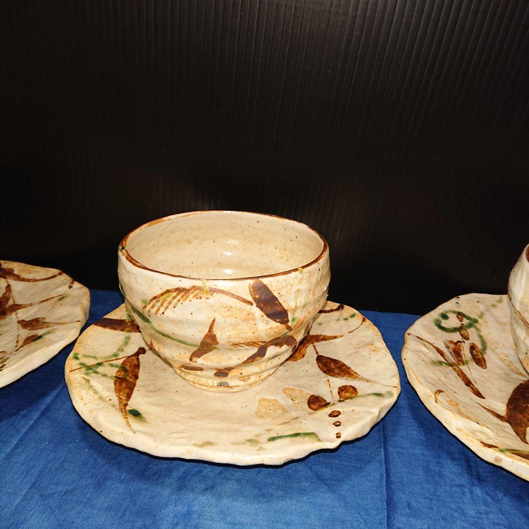 陶器時代物、茶碗茶皿セット