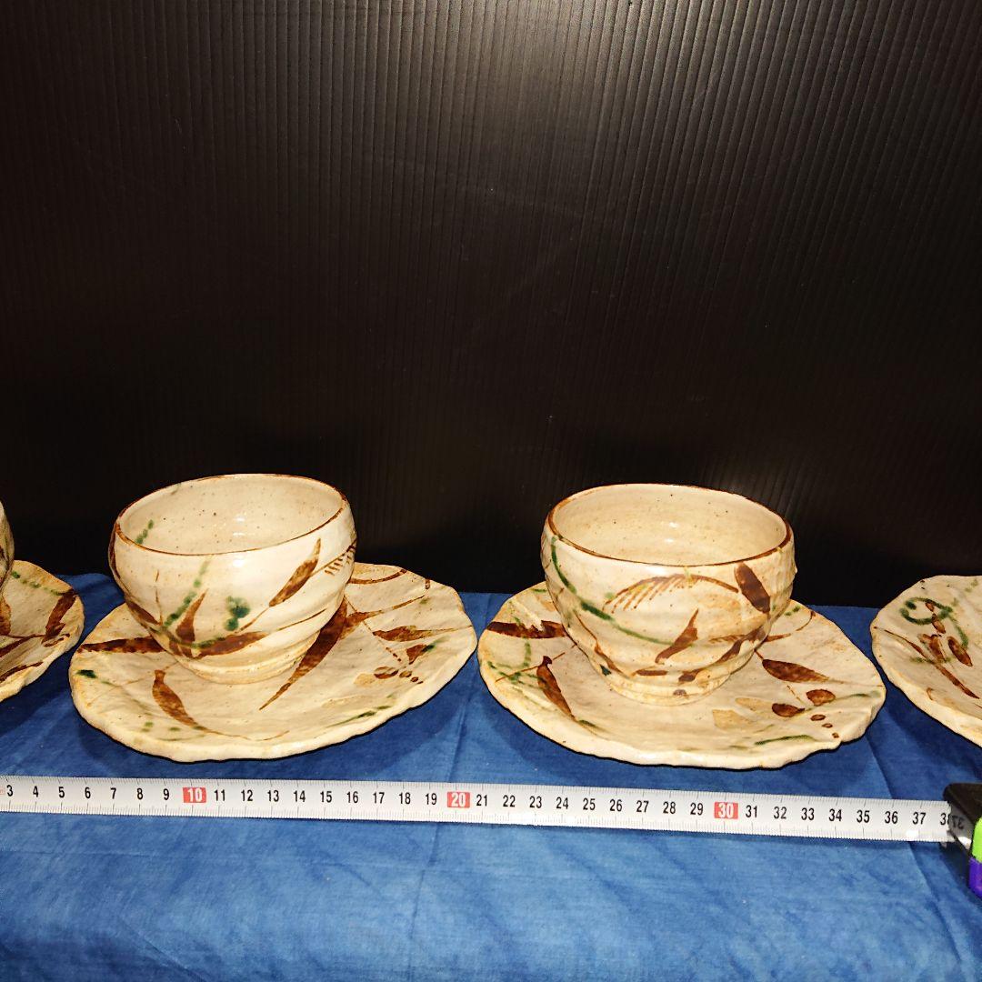 陶器時代物、茶碗茶皿セット