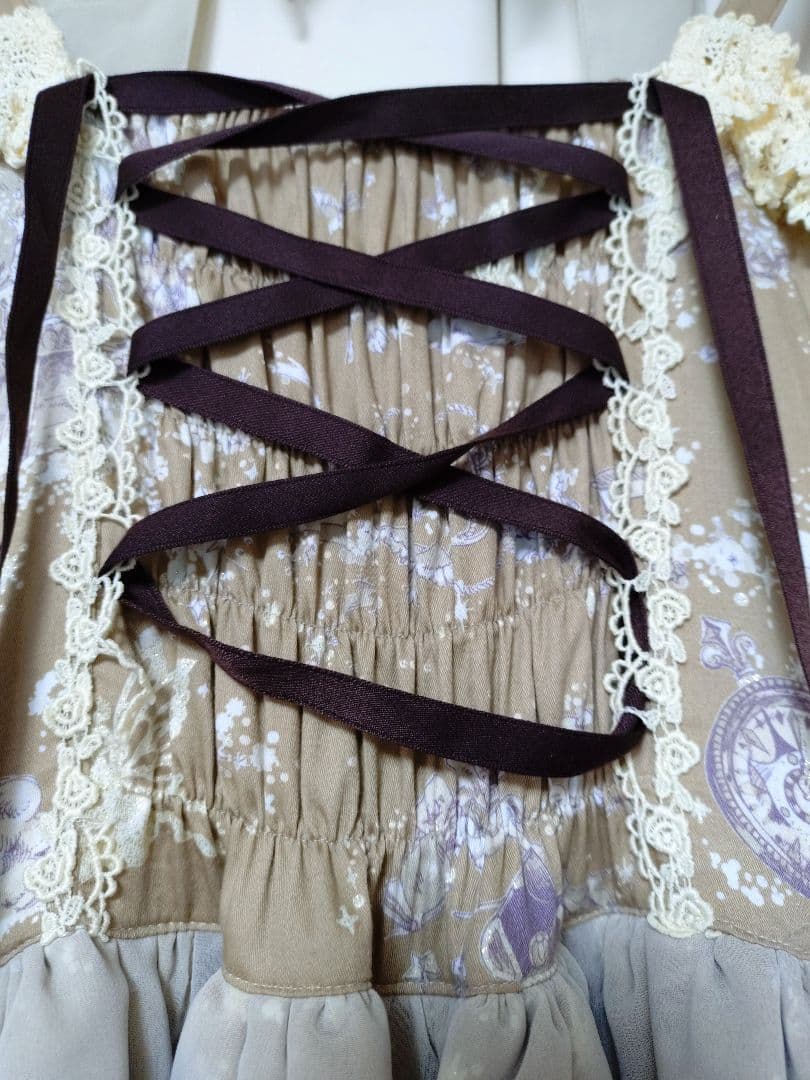 【難あり】アリスアンドザパイレーツ ノースリーブワンピース ベージュ