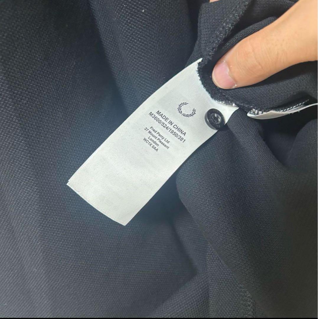 FRED PERRY フレッドペリー　ポロシャツ　半袖　黒　m3600