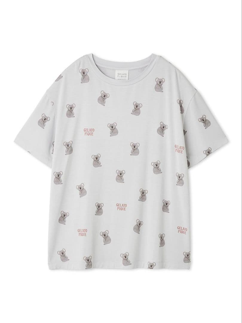 ジェラートピケ 接触冷感 コアラ柄Tシャツ＆ショートパンツセット