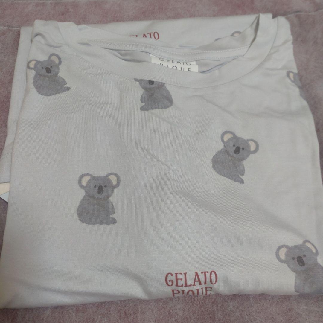 ジェラートピケ 接触冷感 コアラ柄Tシャツ＆ショートパンツセット