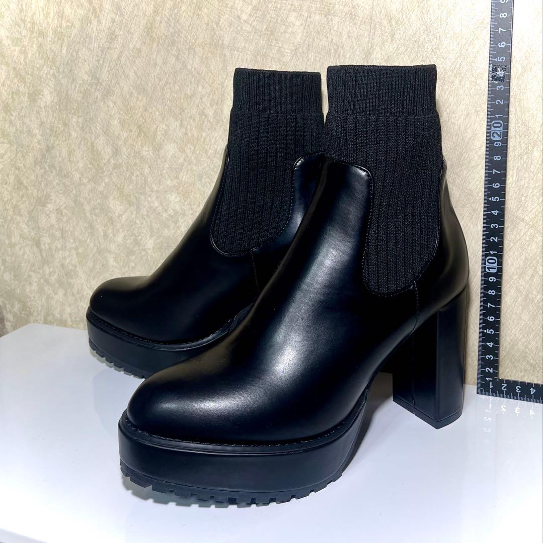【アズール】ソックスヒール ブーツ⭐️Ｌサイズ（24.5〜25.0cm）⭐️新品♡