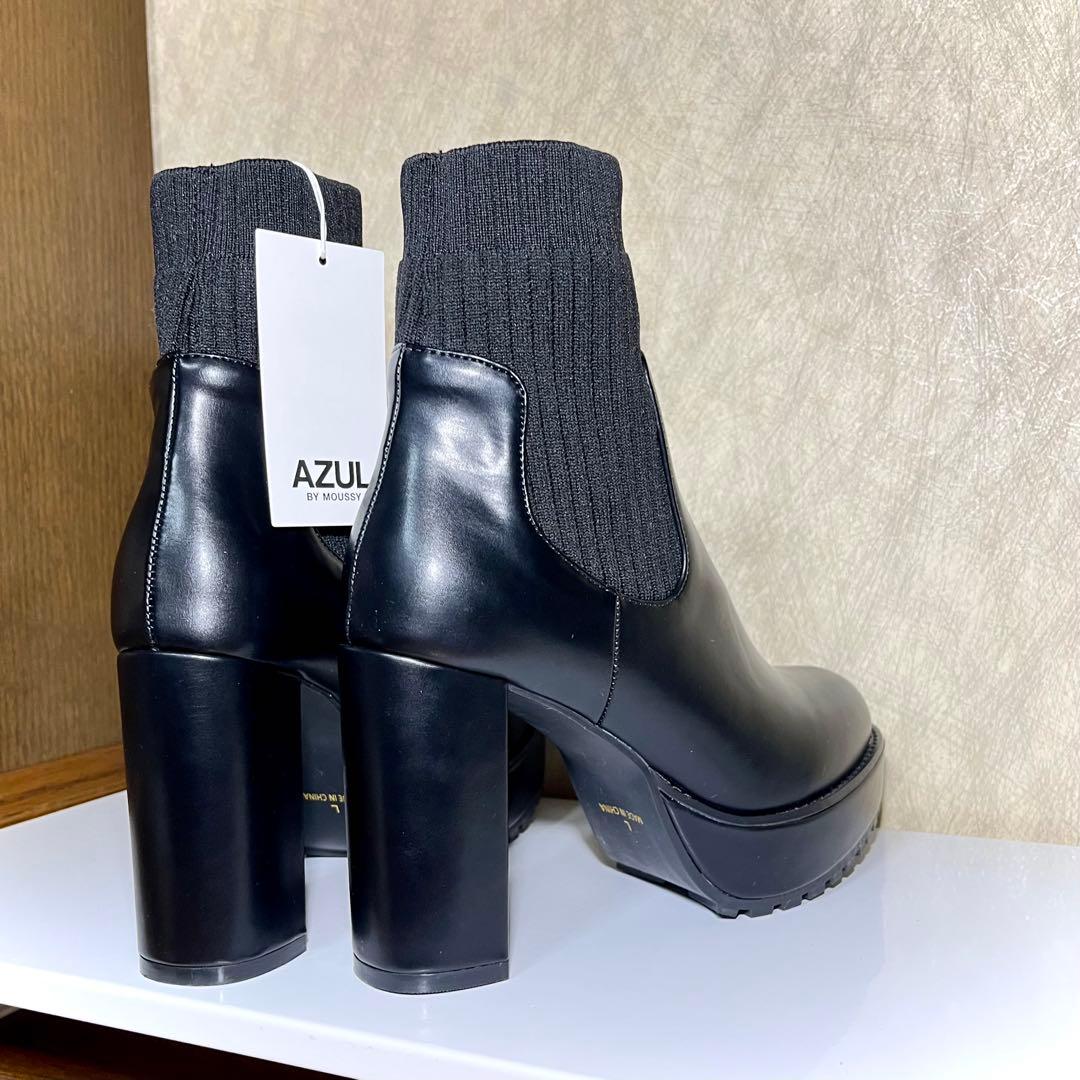【アズール】ソックスヒール ブーツ⭐️Ｌサイズ（24.5〜25.0cm）⭐️新品♡