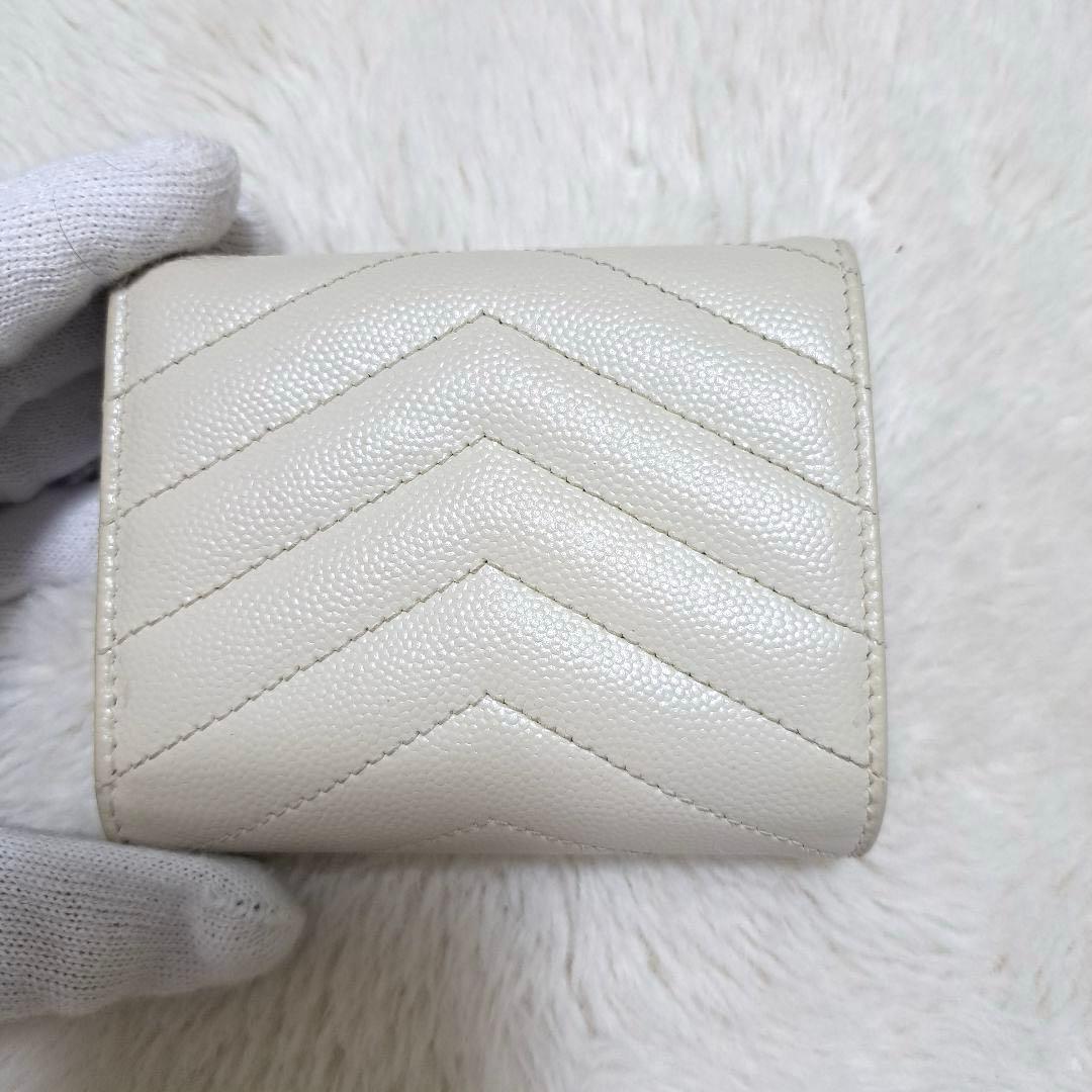 ✨極美品　付属品完備　現行✨サンローラン　三つ折り　カサンドラ　キャビアスキン