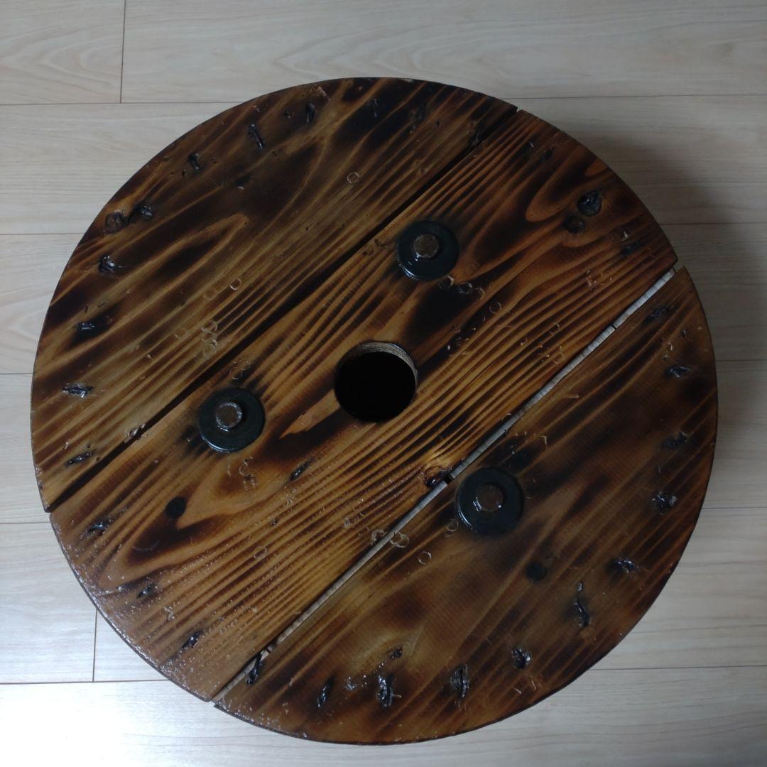 早いも勝ちケーブルドラム　テーブル　小物置き