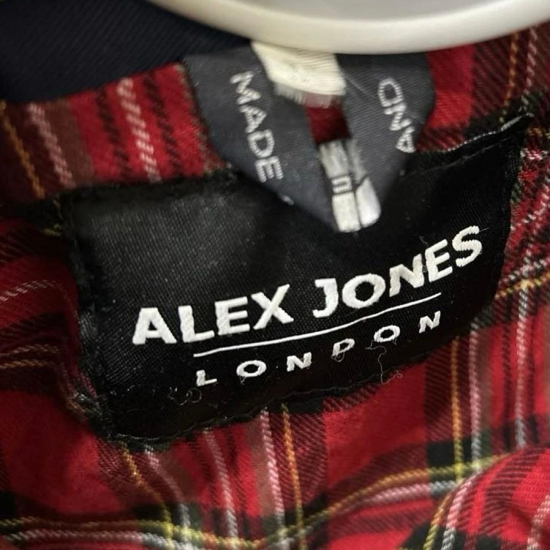 ALEX JONES LONDON ネイビー スウィングトップ 赤チェック