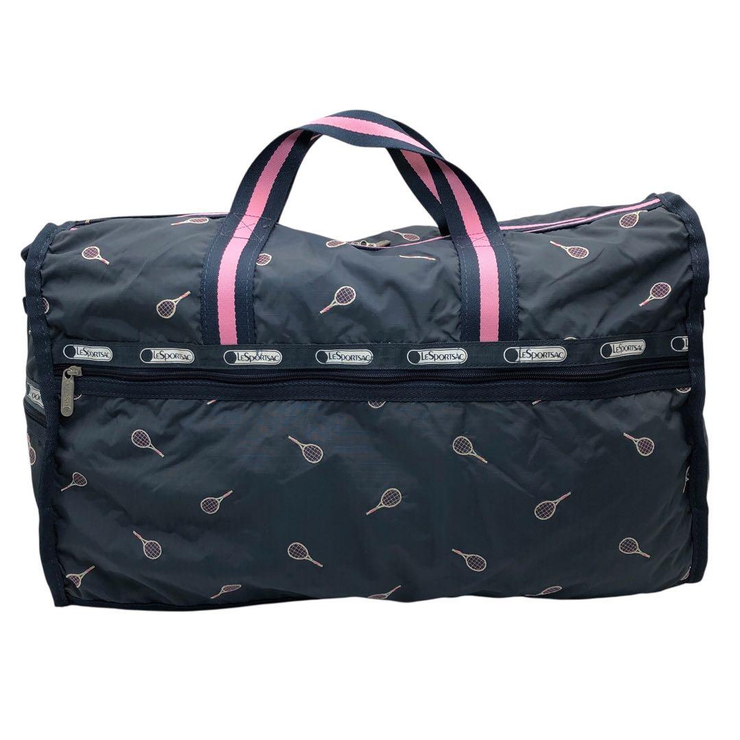 LeSportsac レスポ 2way ボストンバッグ ショルダー ラケット柄