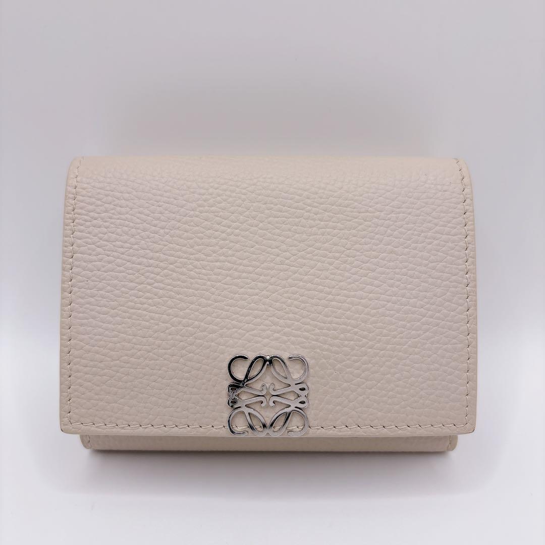 LOEWE ロエベ トライフォールドウォレット ライトゴースト 財布 現行