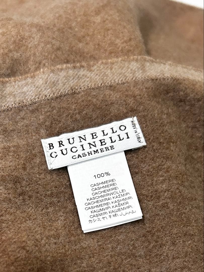 ブルネロクチネリ 高級カシミヤ 大判ストール ベージュ 美品