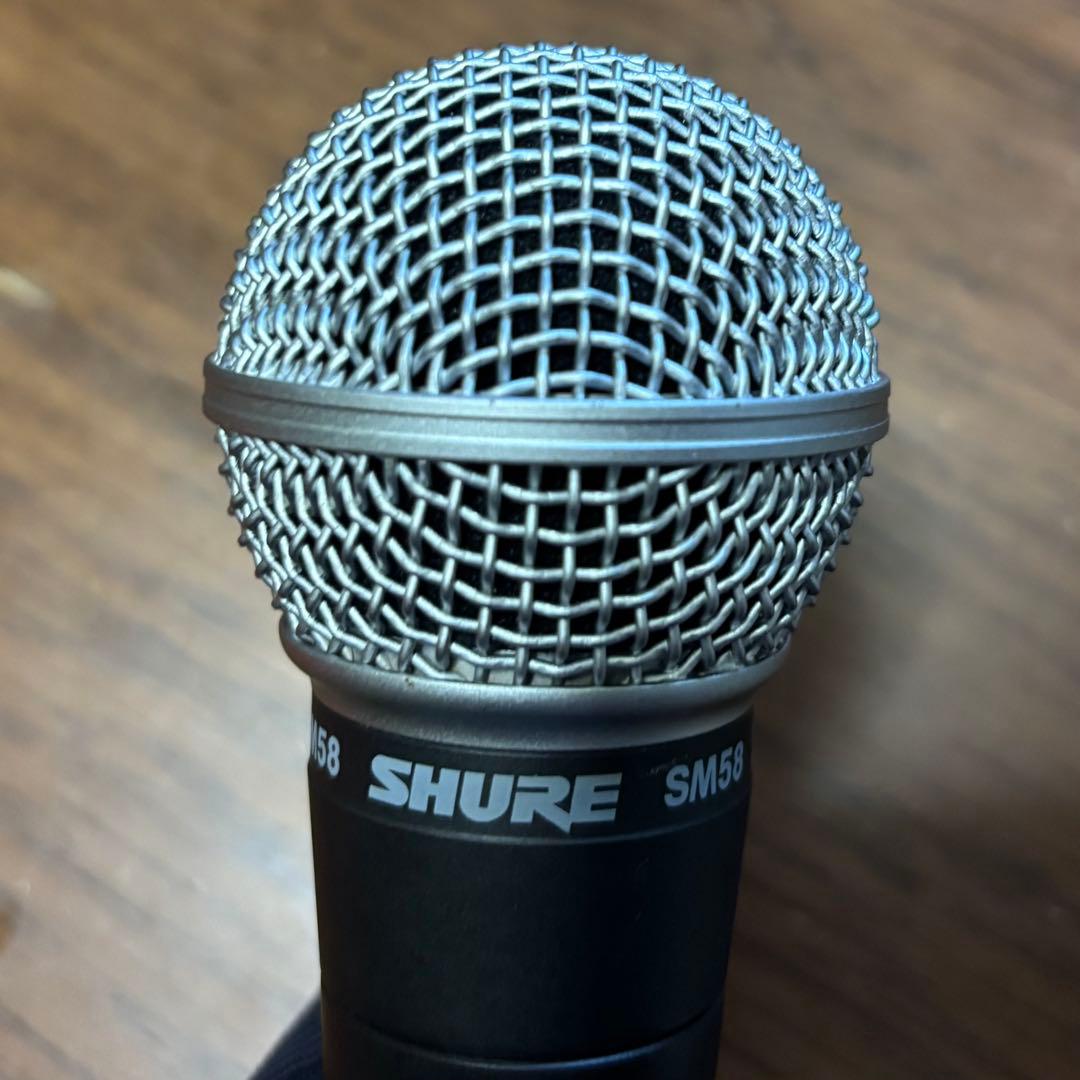 SHURE SM58 ダイナミックマイク マイクホルダー付き